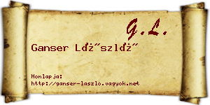 Ganser László névjegykártya